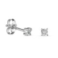 Brincos em ouro branco 9K com diamante 0.012CT