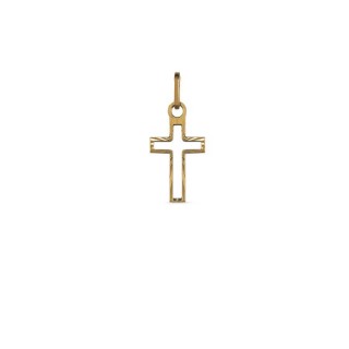 Colgante de oro amarillo 9K con diseño de cruz