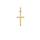 Pendente de cruz em ouro amarelo de 9K, 34 x 11 mm