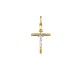 Colgante de oro 9K bicolor de cristo