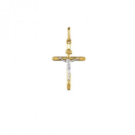 Pendente em ouro 9K bicolor de cristo