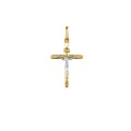 Pendente em ouro 9K bicolor de cristo