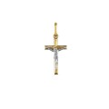 Pendente em ouro 9K bicolor com cristo