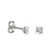 Brincos em ouro branco 9K 4 garras zircónia 3.5MM