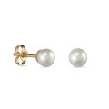Pendientes de oro amarillo 9K y perla 5MM