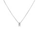 Colar em ouro branco 9K 4 garras e diamante 0.08CT 42CM