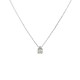 Colar em ouro branco 9K garras e diamante 0.10CT 42CM