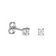 Pendientes de oro blanco 9K pastilla diamante 0.04CT