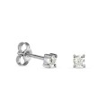 Brincos em ouro branco 9K e diamante 0.04CT
