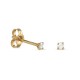 Brincos em ouro branco 9K com diamante 0.07CT