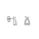 Pendientes de oro blanco 9k con diamante 0.008CT