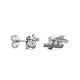 Pendientes de oro blanco 9K trilogy y diamante 0.024CT