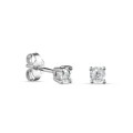 Brincos em ouro branco 9K 4 garras e diamante 0.14CT