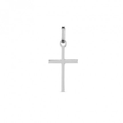 Pendente em ouro branco 9K de cruz