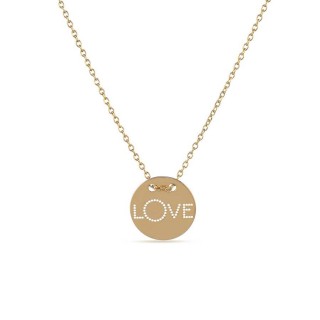 Colar banhado a ouro love 42CM