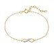 Pulsera bañada en oro con infinito y circonita 18CM