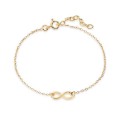 Pulsera bañada en oro con infinito 16+3CM