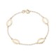 Pulsera bañada en oro 4 círculos 18CM