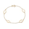 Pulseira plaqueada a ouro 4 círculos 18CM