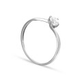Anel de zircónia em ouro branco 18 kt