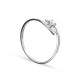 Anillo de oro blanco 9 KT y circonita