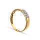 Anillo de oro bicolor 9 KT con circonita Oro Vivo