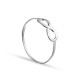 Anel em ouro branco 9 kt com infinito