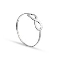 Anel em ouro branco 9 kt com infinito