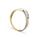 Anillo de oro bicolor 9K
