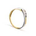 Anel em ouro bicolor 9 kt