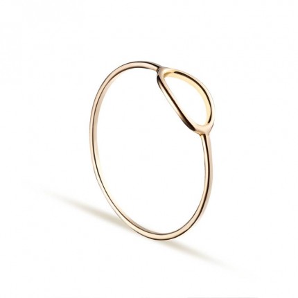 Anel em ouro amarelo 9 kt com círculo