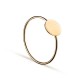 Anel em ouro amarelo 9 kt com chapa redonda