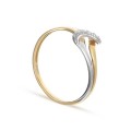 Anel de oro 9 kt zigzag