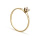 Anillo solitario de oro amarillo 9 KT y circonita