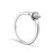 Anel em prata 4 garras 4.75mm com zircónia
