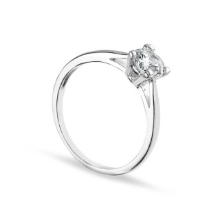 Anillo de plata 4 garras 5.5MM circonita
