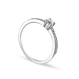 Anillo de plata centro lados circonita 3,25MM 10