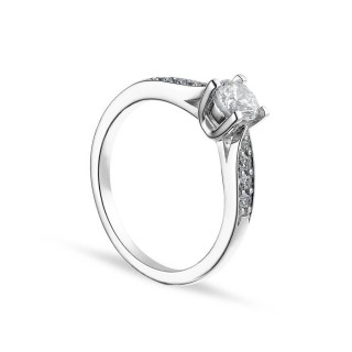 Anillo de plata centro lados circonita 5MM 10