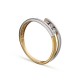 Anel em ouro amarelo 18K com diamante bicolor de 0,018ct