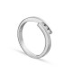 Anel em ouro branco 18K trilogía diamante de 0,12ct