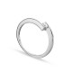 Anillo de oro blanco 18K de compromiso diamante 0.14CT