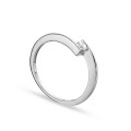 solitário em ouro branco 18K diamante 0.14CT