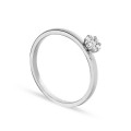 Anel em ouro branco 18K roseton 7 diamantes 0.10CT