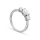 Anillo de plata 3 circonitas