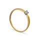 Anillo de oro amarillo 9K entrelazado diamante 0.001CT