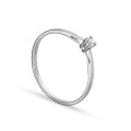 Anel em ouro branco 9K com diamante 0.04CT