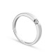 Anel em ouro branco 9K invisível com diamante 0.02CT