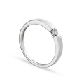 Anel em ouro branco 9K invisível com diamante 0.02CT