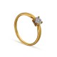 Anel em ouro amarelo 9K ilusião diamante 0.04CT