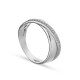 Anel em ouro branco 9K cruzado com diamante 0.015CT